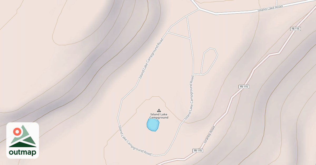Map of ISLAND LAKE CG