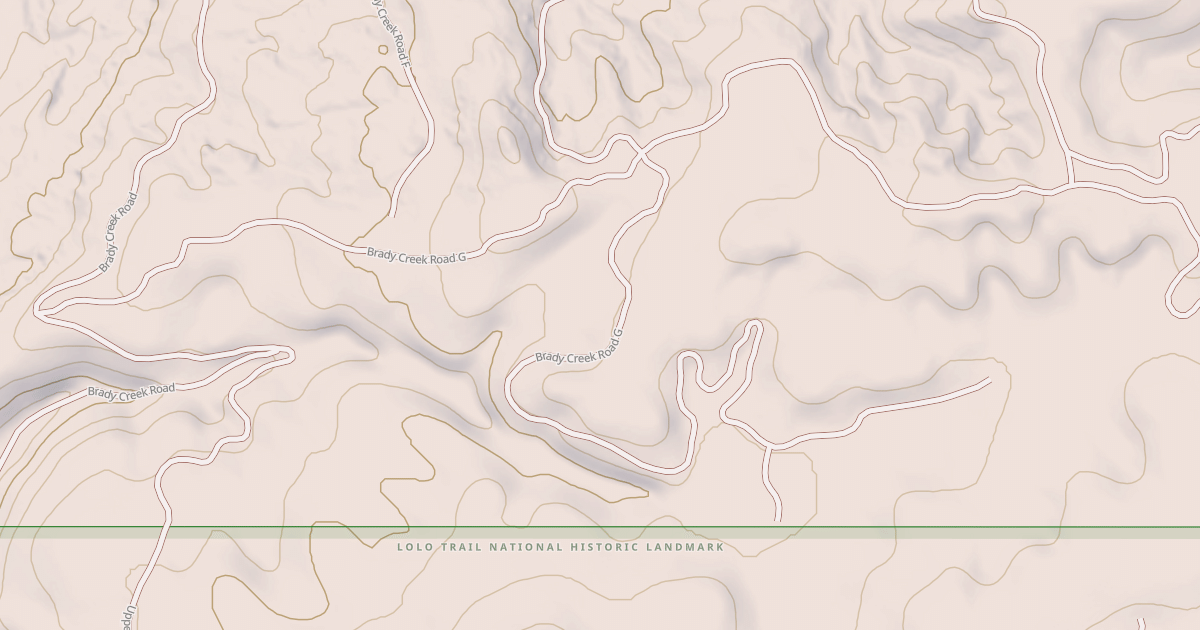 Map preview of BRADY CREEK G