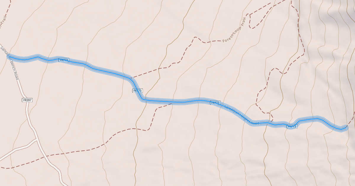 Map preview of Santaquin Heights Road