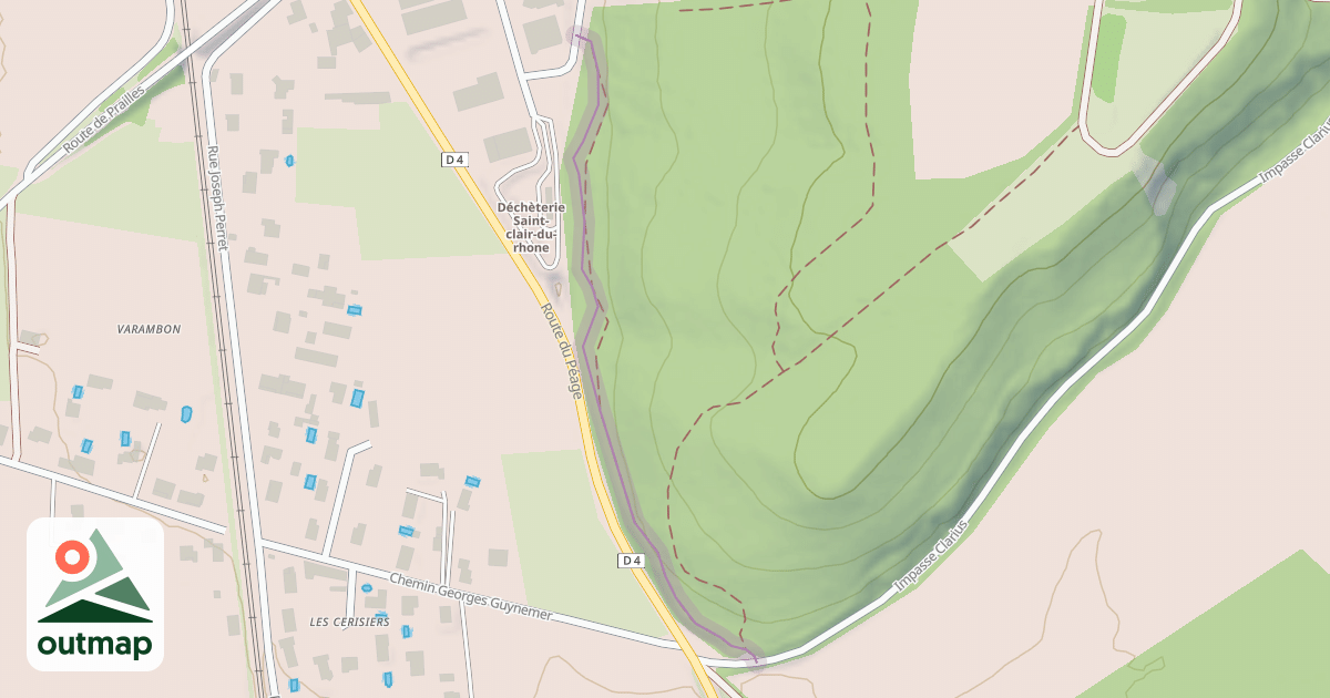 Map of Chemin de Liaison ZA - Camping