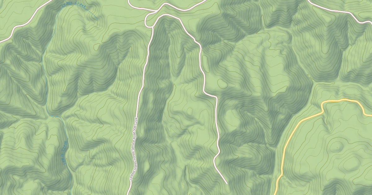 Map preview of USFS Motor Vehicle Use Map Roads {5812E676-7FFD-4FAE-BA69-2557514D2F1F}