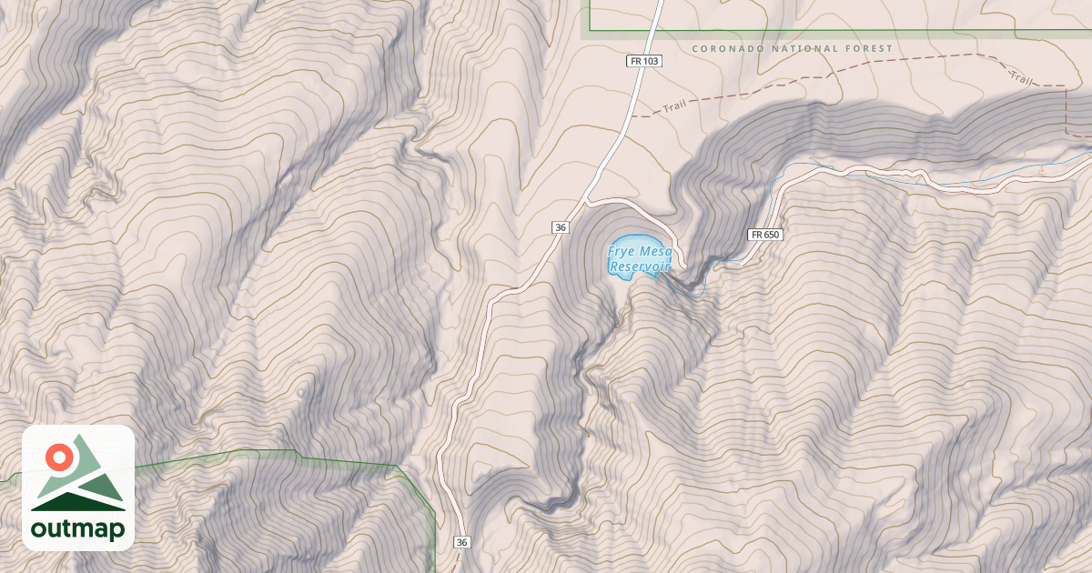 Map of FRYE MESA