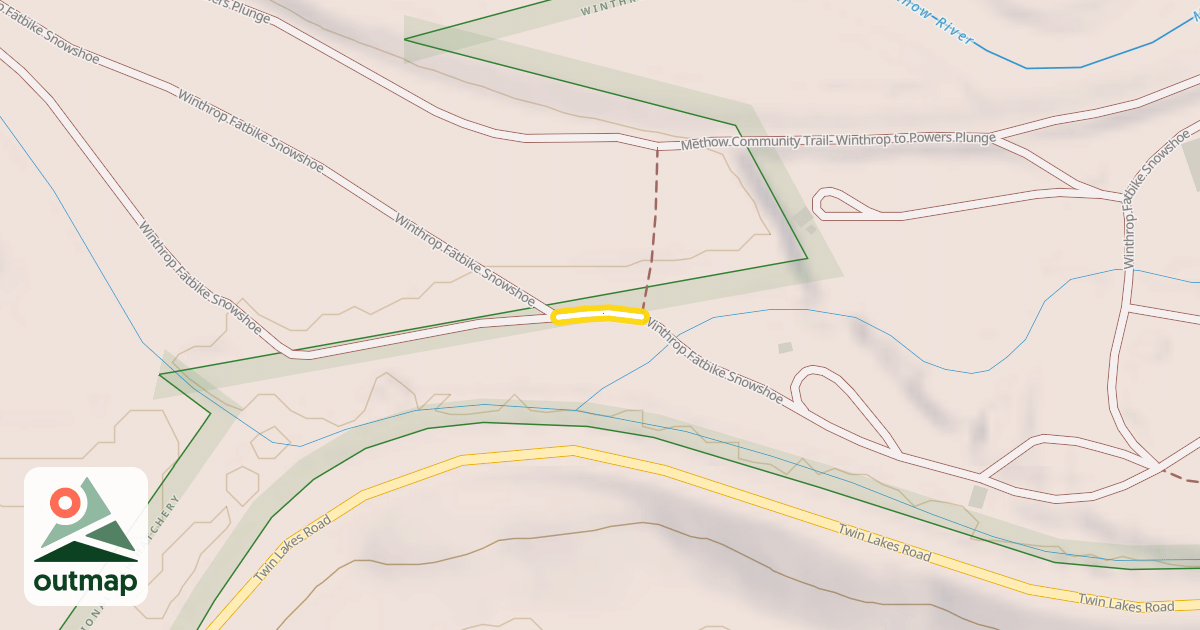 Map of Winthrop Fatbike Snowshoe
