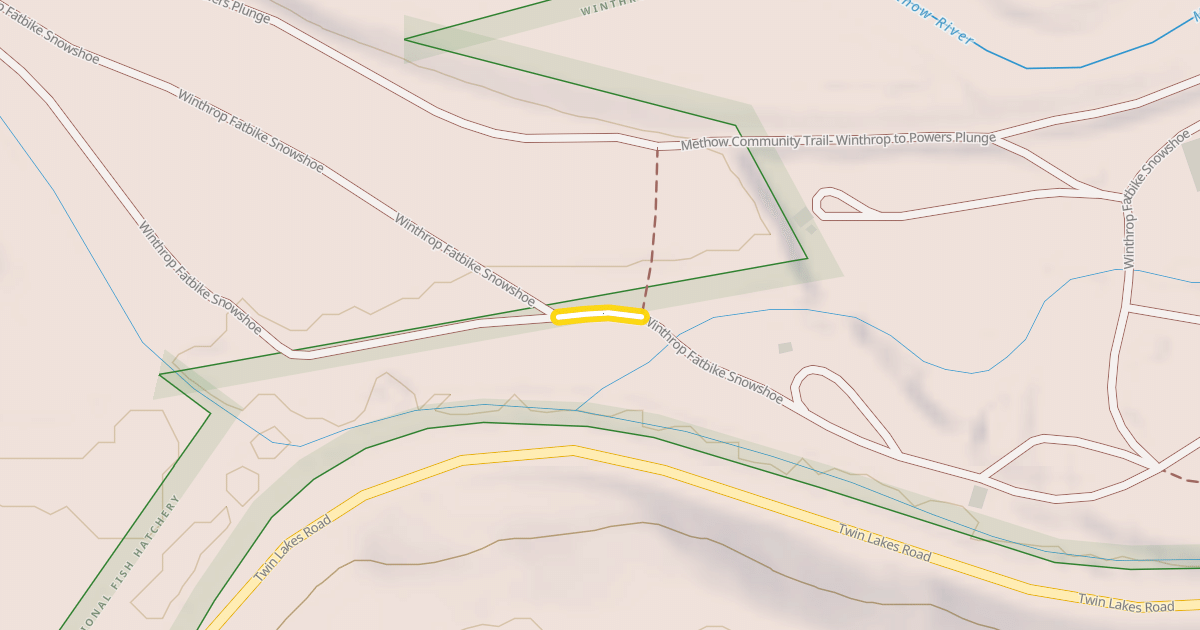 Map preview of Winthrop Fatbike Snowshoe