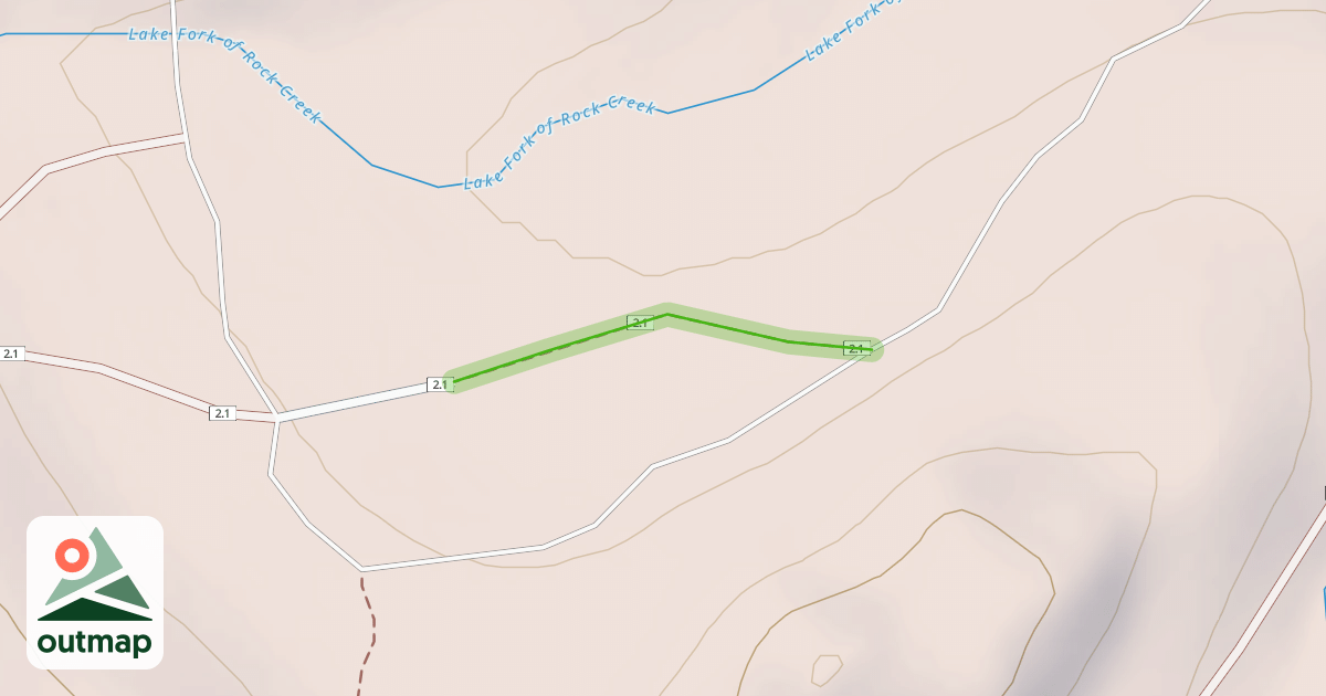 Map of Lower Lake Fork Trail