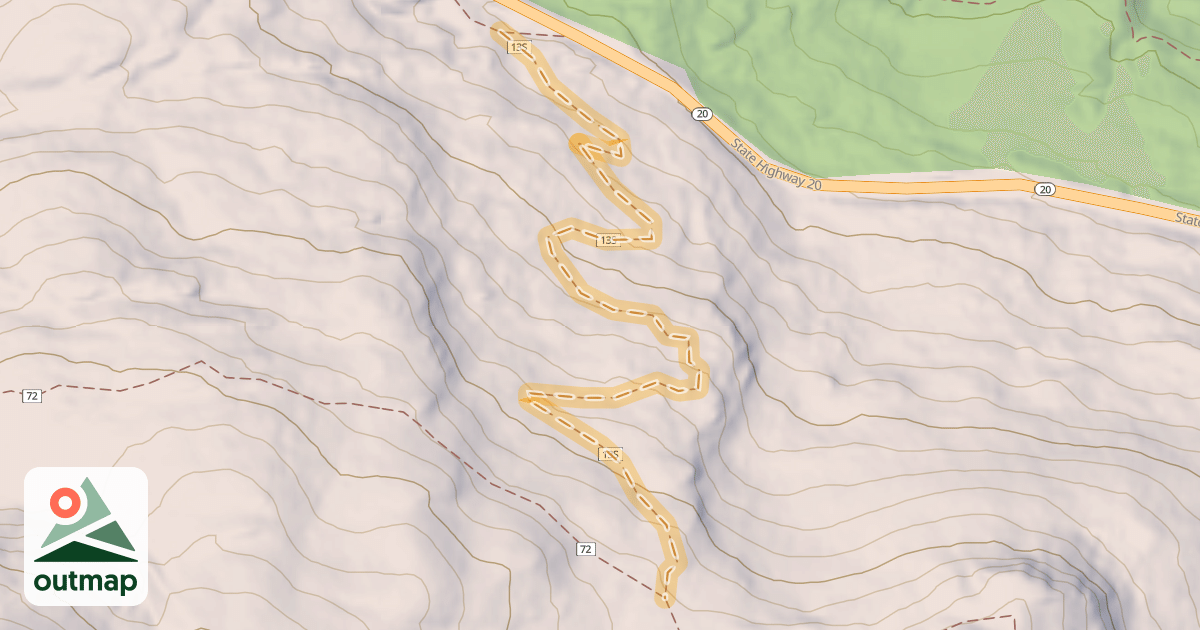 Map of Kettle Crest South Trail