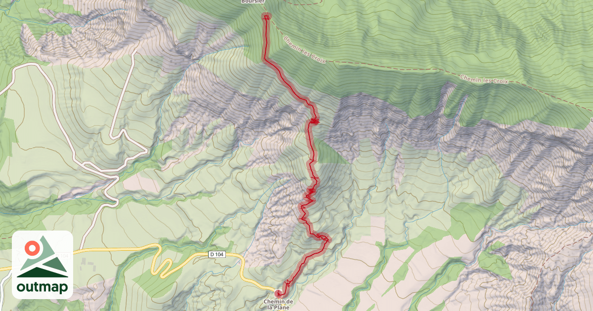 Map of Chemin de la Plane