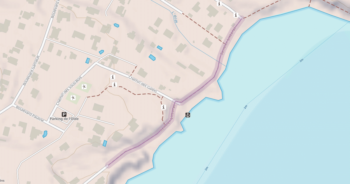 Map preview of Sentier Littoral