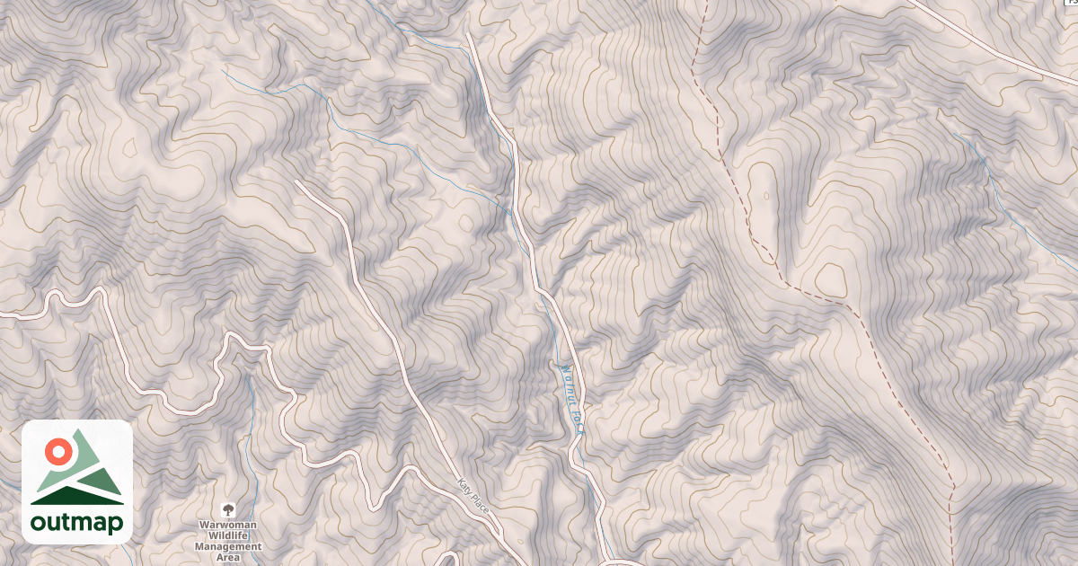Map of UPPER WALNUT FORK
