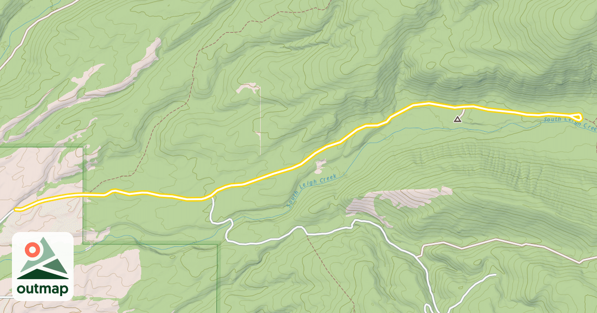 Map of South Leigh Canyon Road