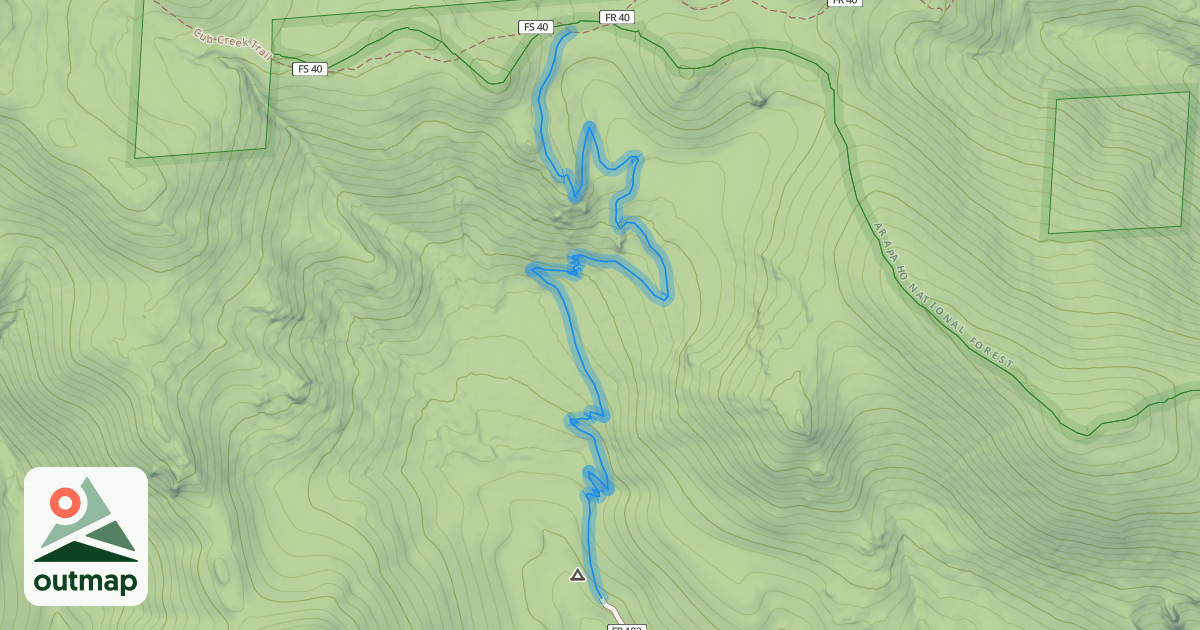 Map of North Elk Creek Trail #764