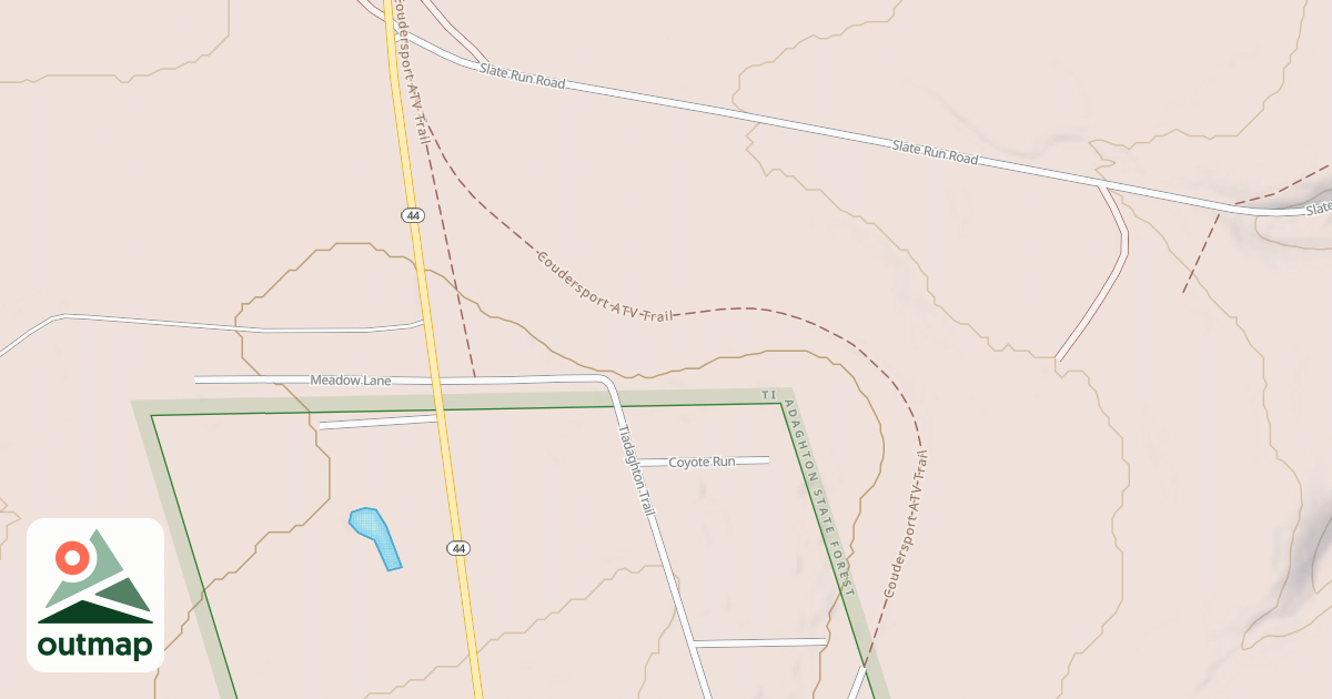 Map of Coudy Pike Snowmobile Trails