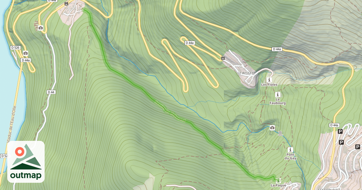 Map of Sentier du Roberand