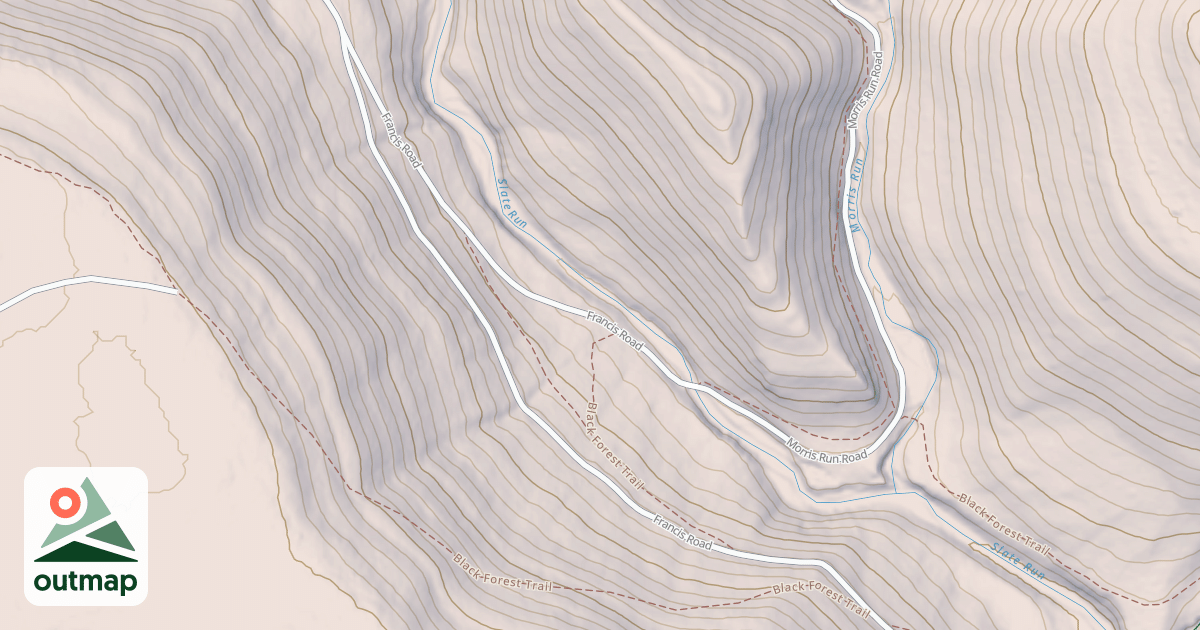 Map of Coudy Pike Snowmobile Trails