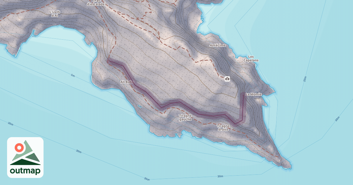 Map of Climbing Crag