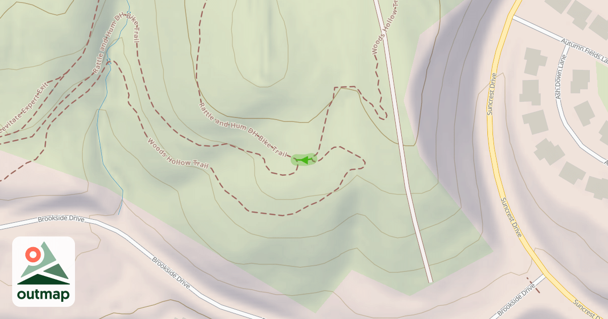 Map of Rattle and Hum DH Bike Trail