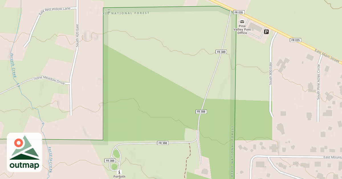 Map of FORSYTHE TRAILHEAD