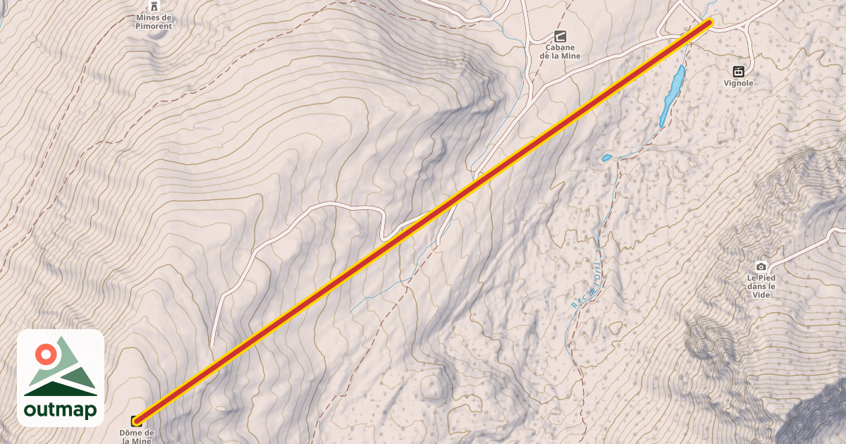 Map of Dôme de la Mine