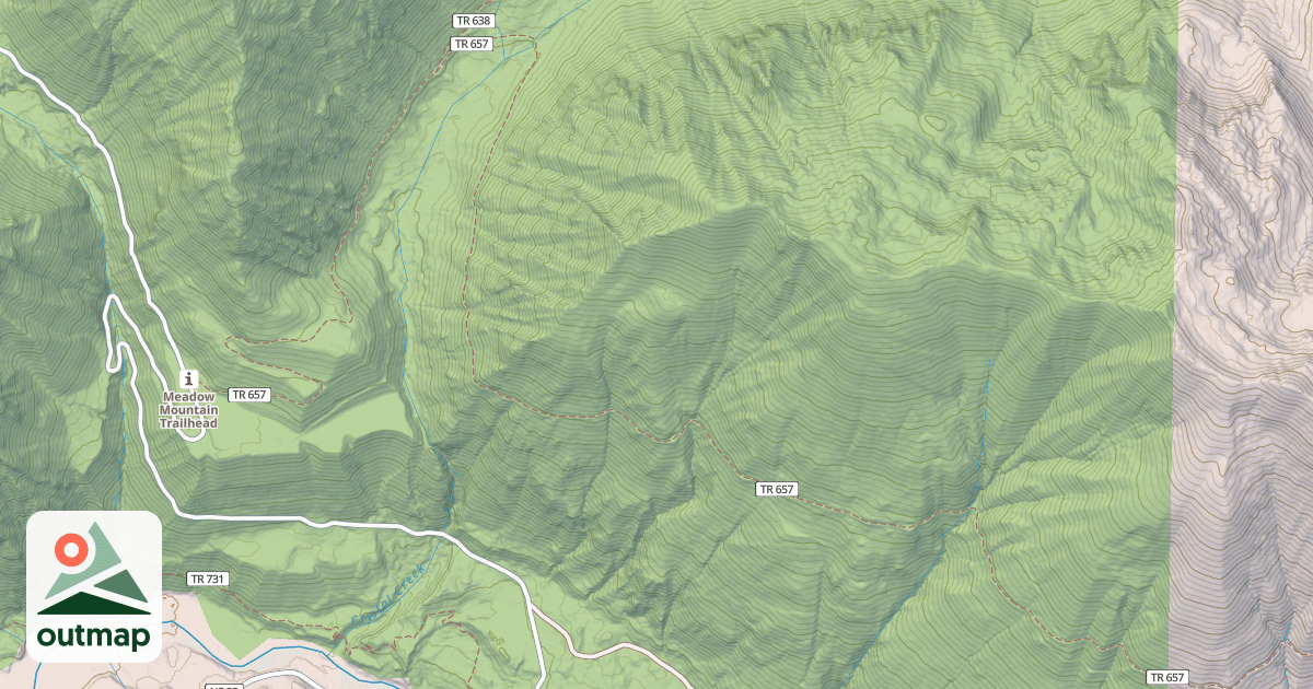 Map of Meadow Mtn