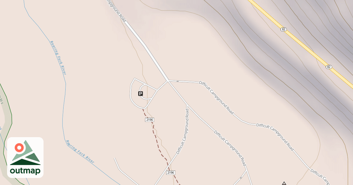Map of DIFFICULT CAMPGROUND