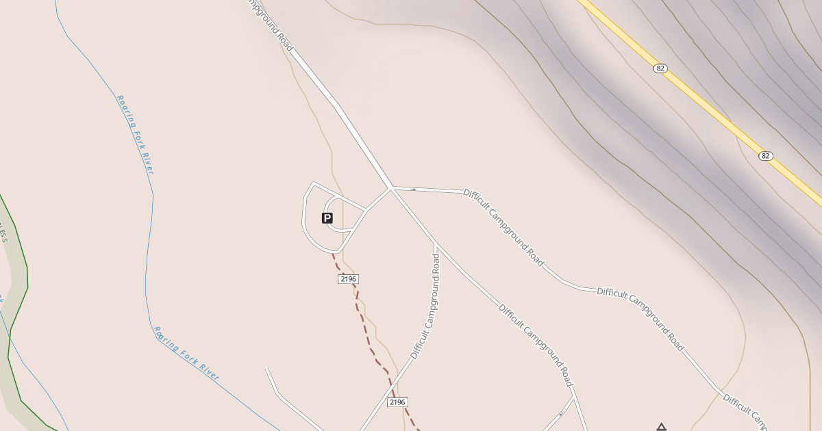 Map preview of DIFFICULT CAMPGROUND