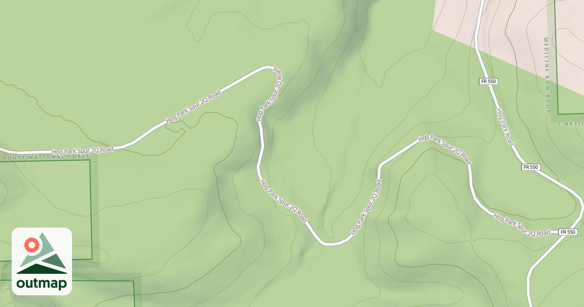 Map of HOG PARK SPUR 2Q