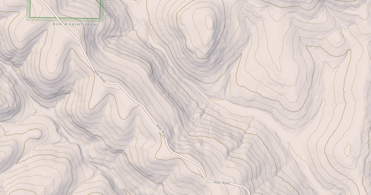 Map preview of USFS National Forest System Roads {5FC7A2B7-9405-407A-84D7-AD497CB8F106}
