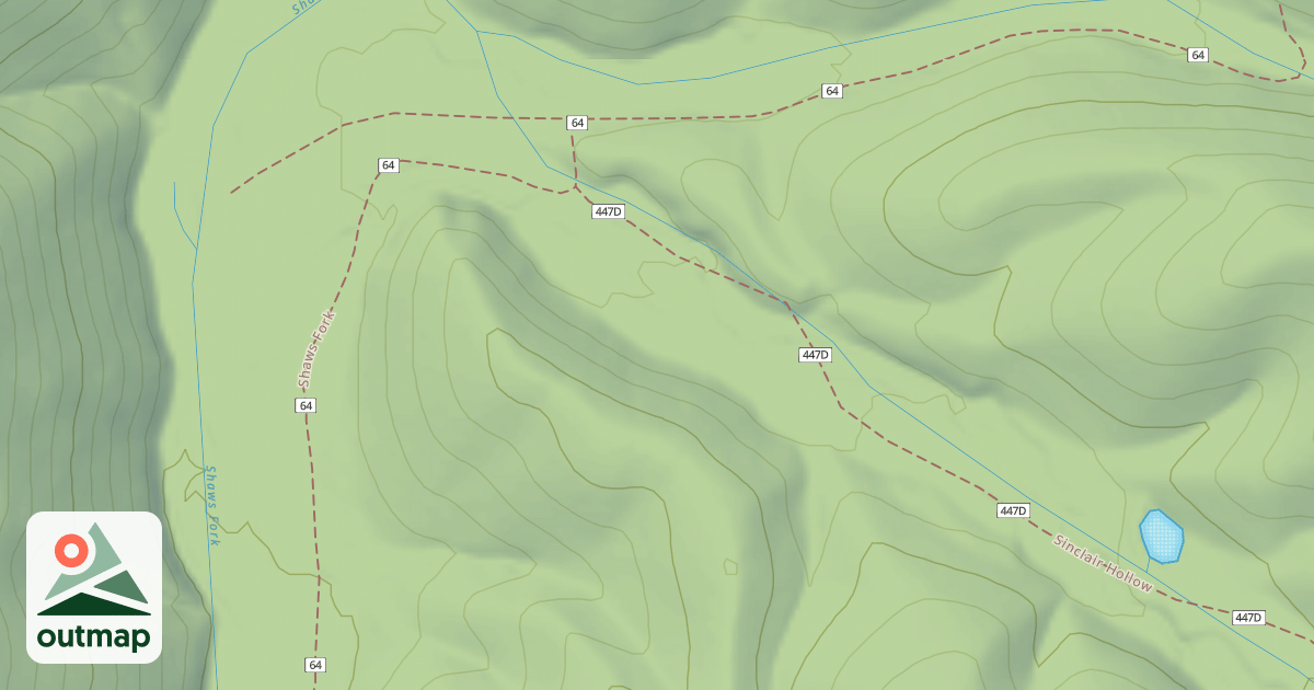 Map of SHAWS FORK in Highland