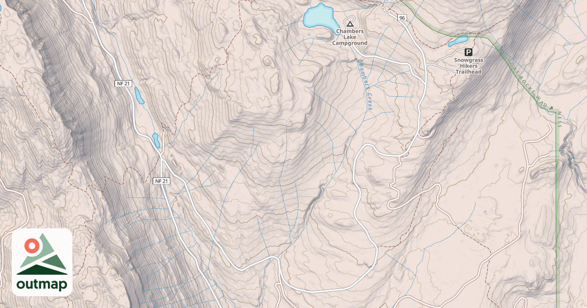 Map of CHAMBERS LAKE