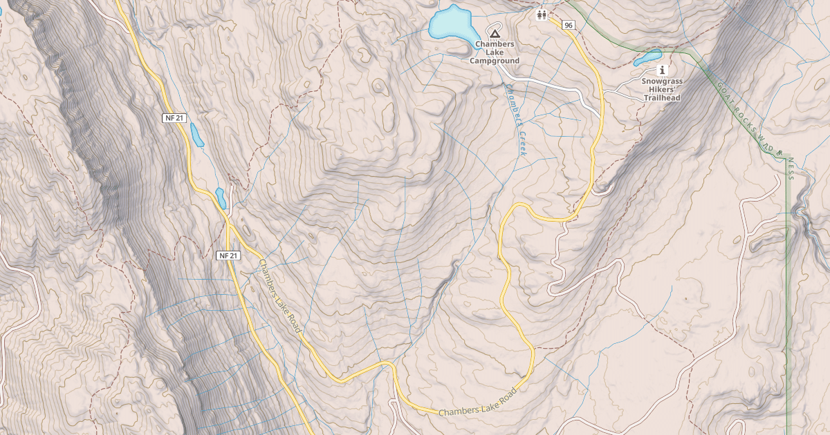 Map preview of CHAMBERS LAKE