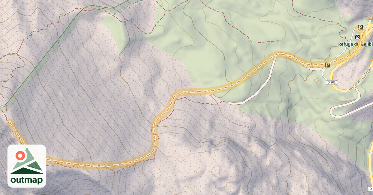 Map of Le Petit Galibier Ouest — Refuge du Galibier