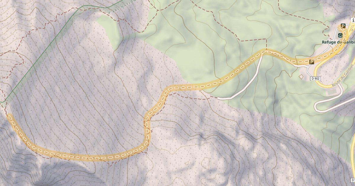 Map preview of Le Petit Galibier Ouest — Refuge du Galibier