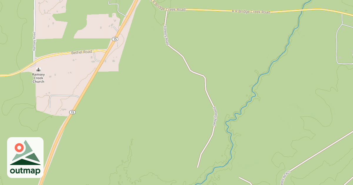 Map of RAILROAD CREEK