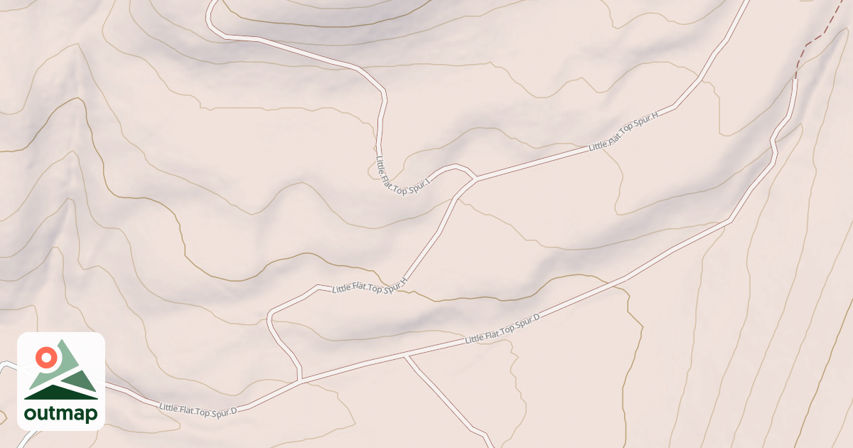 Map of LITTLE FLAT TOP
