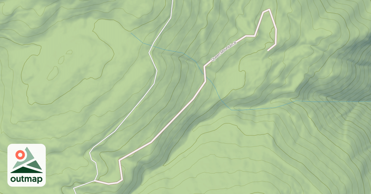 Map of QUEEN MOUNTAIN B