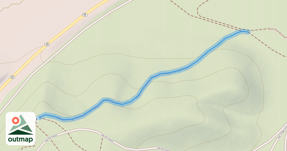 Map of Main Loop (Yellow) Campground Return