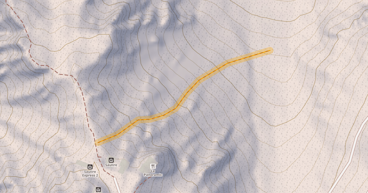 Map preview of Couloir « Sous le téléphérique »
