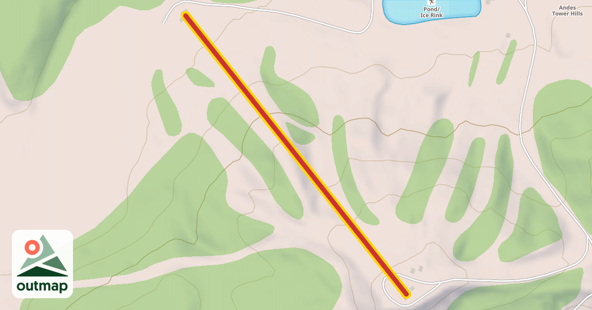 Map of Little America Quad Chairlift