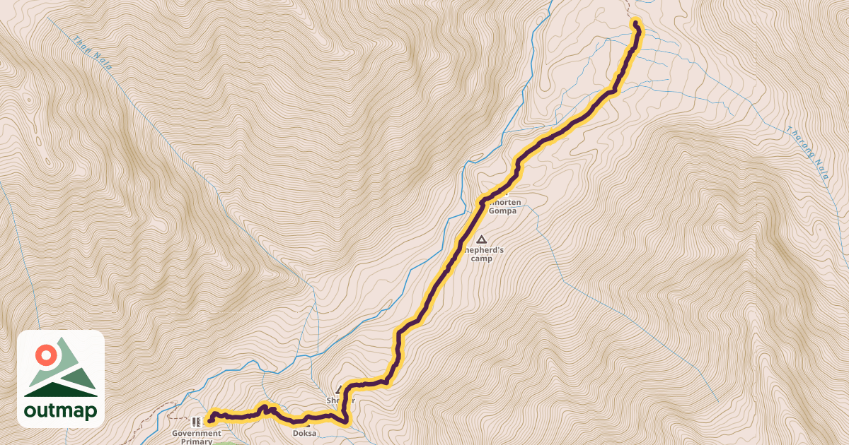 Map of Khanjer Tharpatan Trail