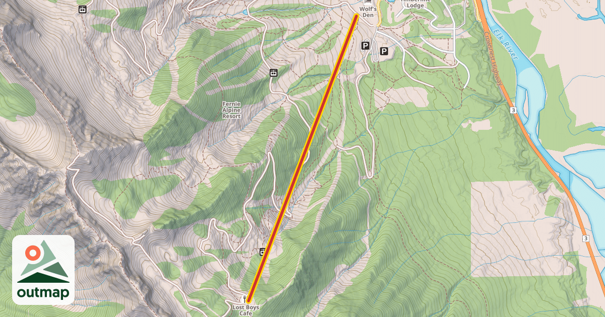 Map of Timber Bowl Express Quad