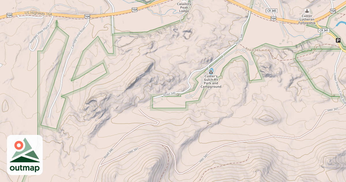 Map of CUSTER MTN CUT-OFF