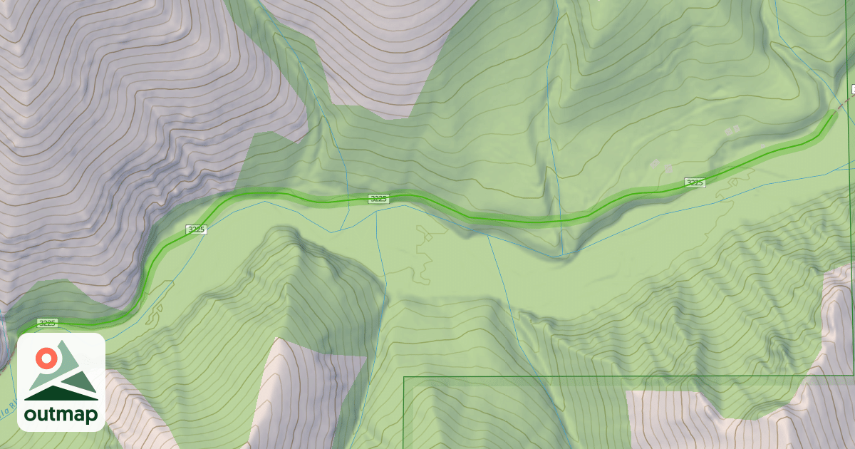 Map of South Fork Walla Walla Trail #3225