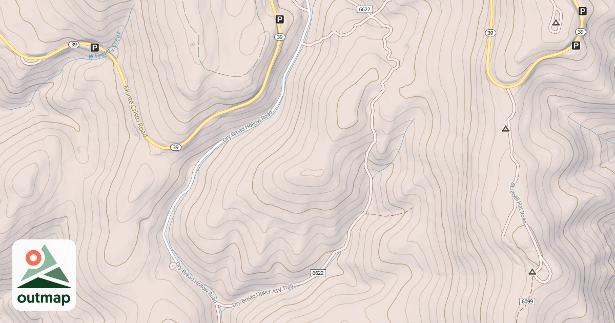 Map of Dry Bread Upper Atv Trail