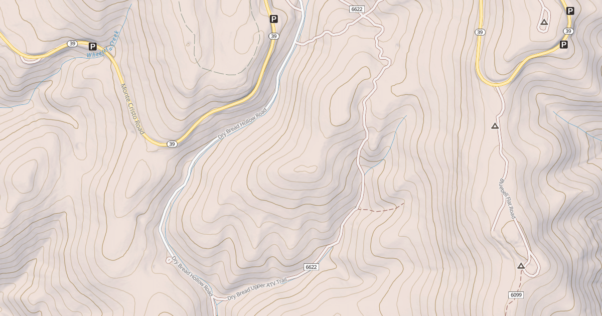 Map preview of Dry Bread Upper Atv Trail