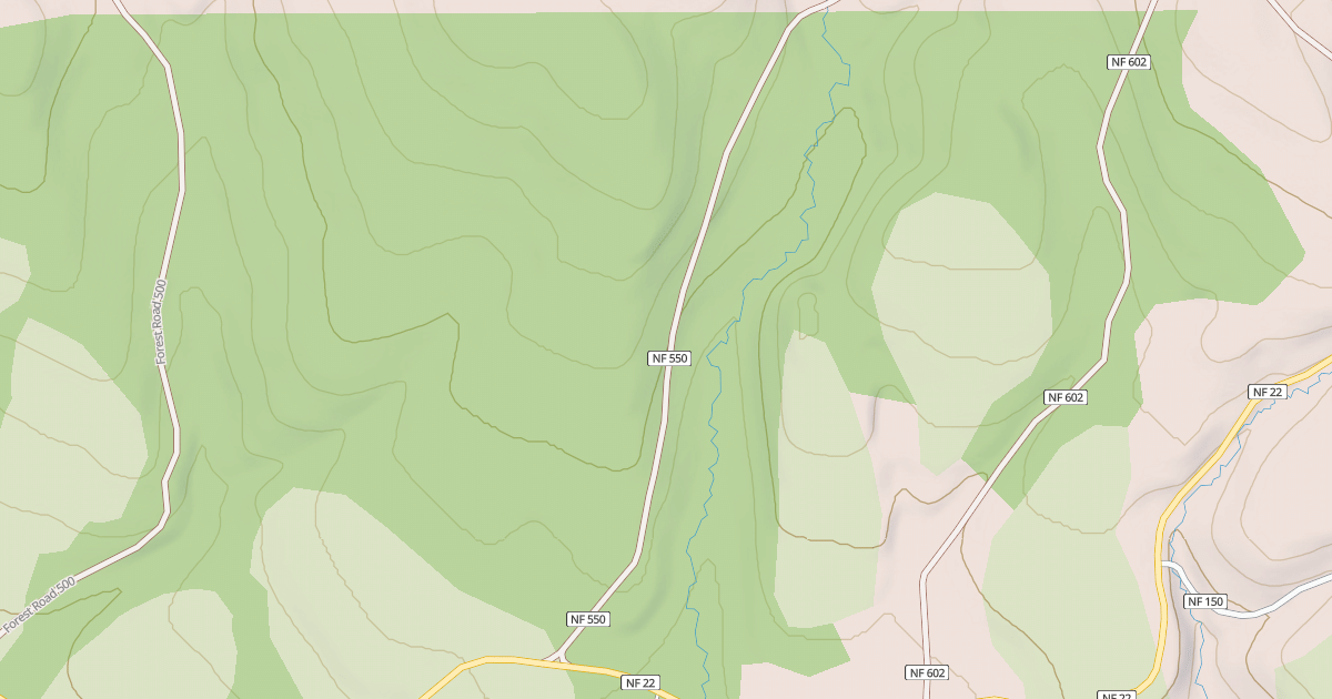 Map preview of USFS Motor Vehicle Use Map Roads {33105384-9012-4E93-BDF7-993410A3E62F}