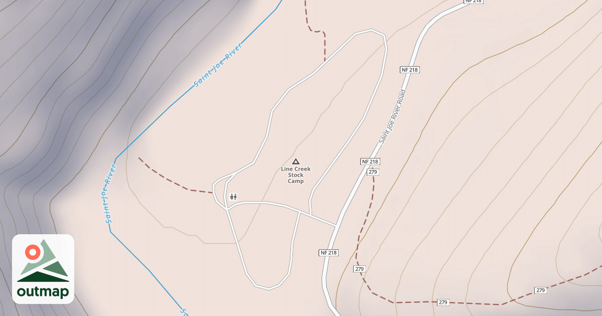 Map of LINE CREEK CAMPGROUND