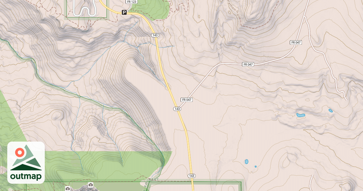 Map of Brianhead Snowmobile Trail