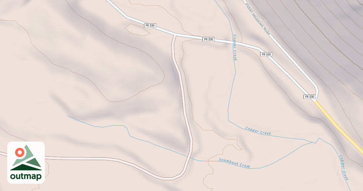 Map of COPPER SNOWBANK SPUR