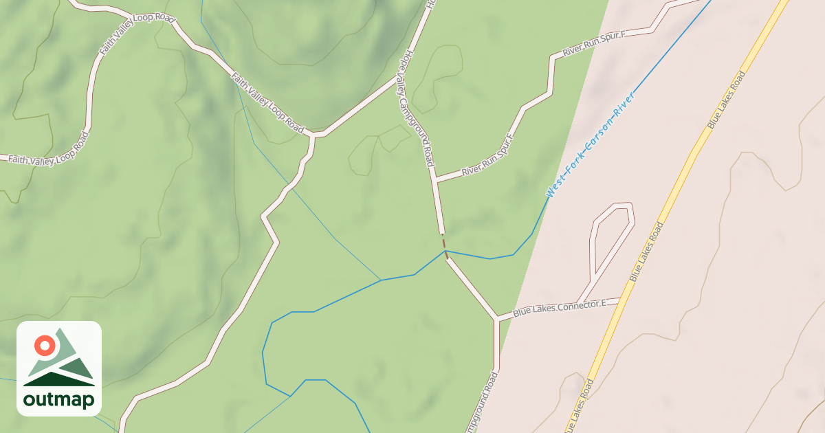 Map of HOPE VALLEY LOOP