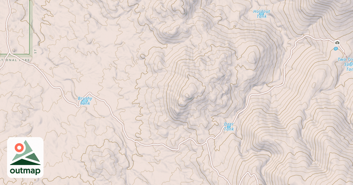 Map of TWO TROUGHS SPRING TANK